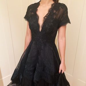Black Lace Midi Dress
